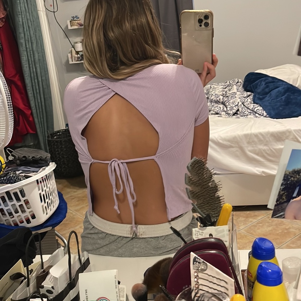 garage open back light purple shirt - Picture 4 of 4
